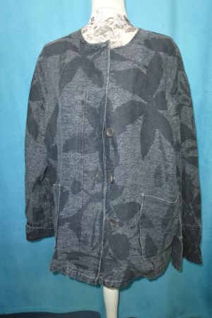 OSKA JACKE JEANS NEUWERTIG MIT MUSTER BLUSE TUNIKA GR XL