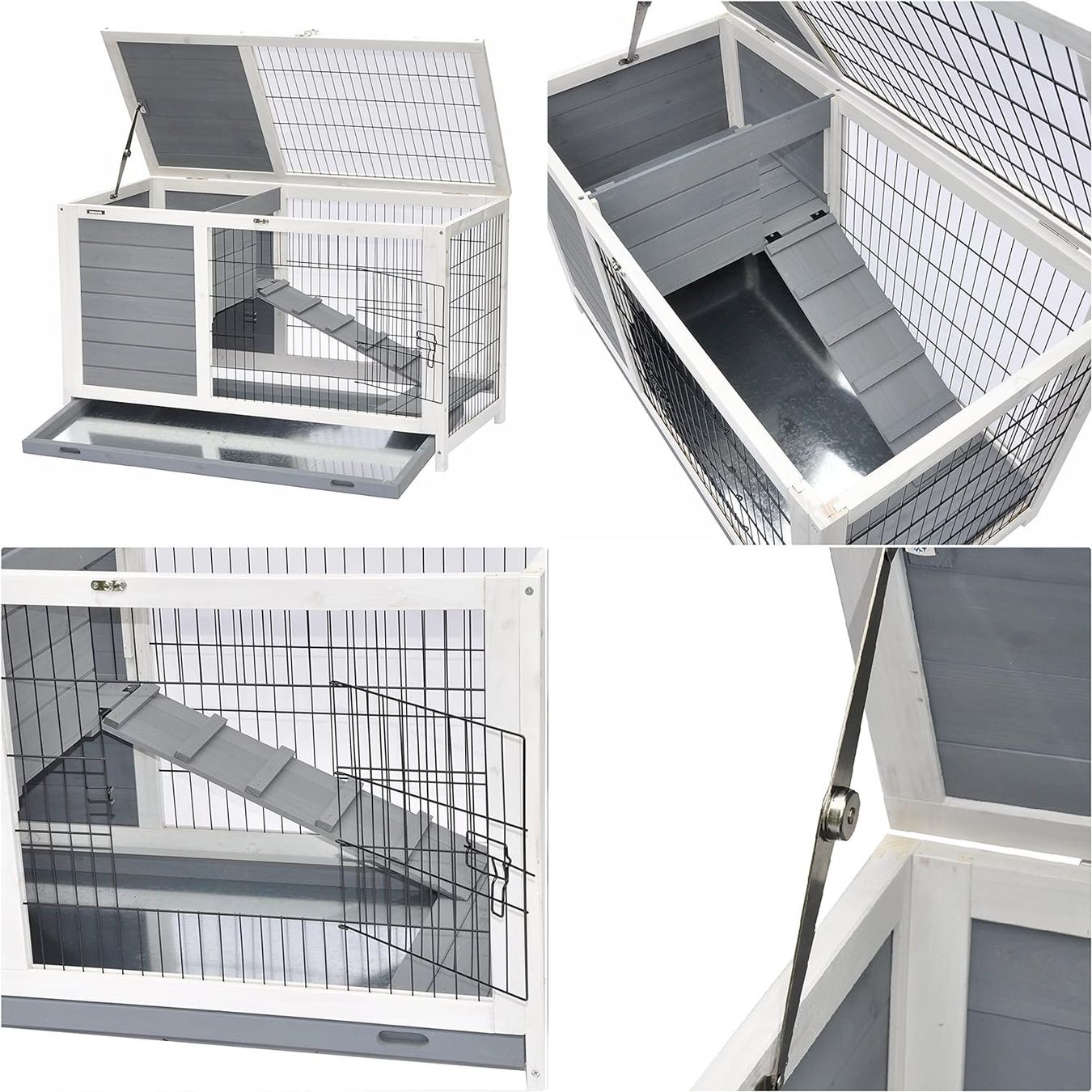 Cages, transport & sécurité: Kleintierstall Easy grau / weiß – Neuf avec emballage d'origine à Bottighofen par zaap 3