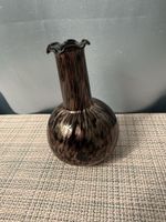 Glasvase klein , Murano Optik braun glänzend 10cm hoch