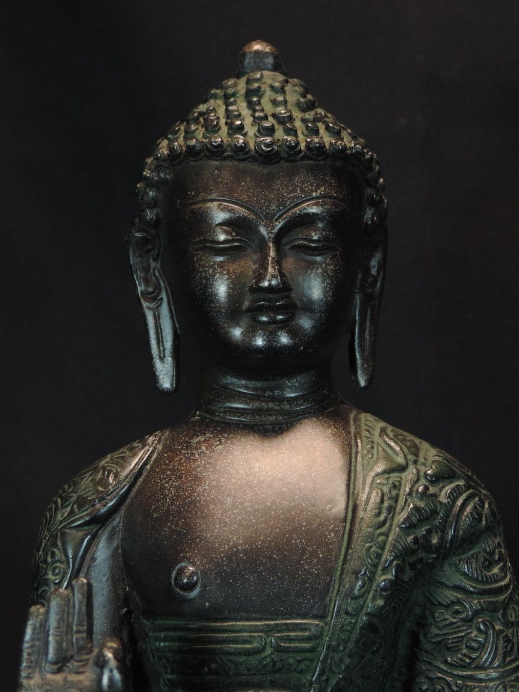 Sculture & Statue: Buddha Figur sitzend mit Sockel, Bronze Buddha – Usato da Duggingen venduto da roterbambus 6