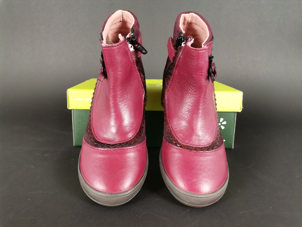 Aster Mädchen Ballerina Lauflernschuhe – Aus Weichem Leder, Mit Fesselriemen & Gummisohle, Für Festliche Anlässe
