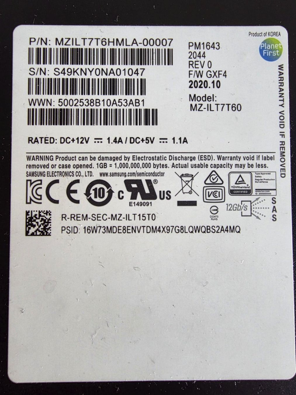 Disques durs: Kaum benutzte Enterprise SSD 7.68TB – D'occasion à Domdidier par Lintv