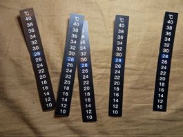 30 selbstklebende Temperaturstreifen (10–40 °C)