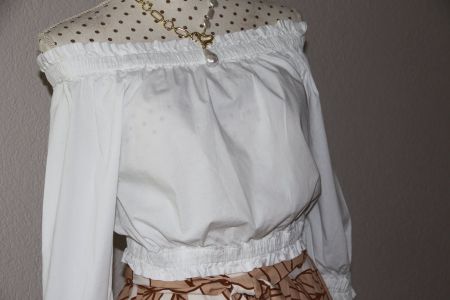 Lässige schulterfrei Bluse von ALPHA Gr.S-M aus Cotton  neu