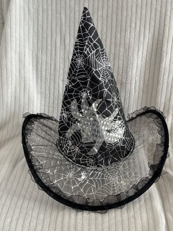 Halloween Hexenhut, cooler Spinnen Look!