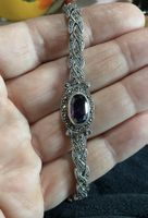 Vintage Armband 925 Silber Markasit & Amethyst 💜