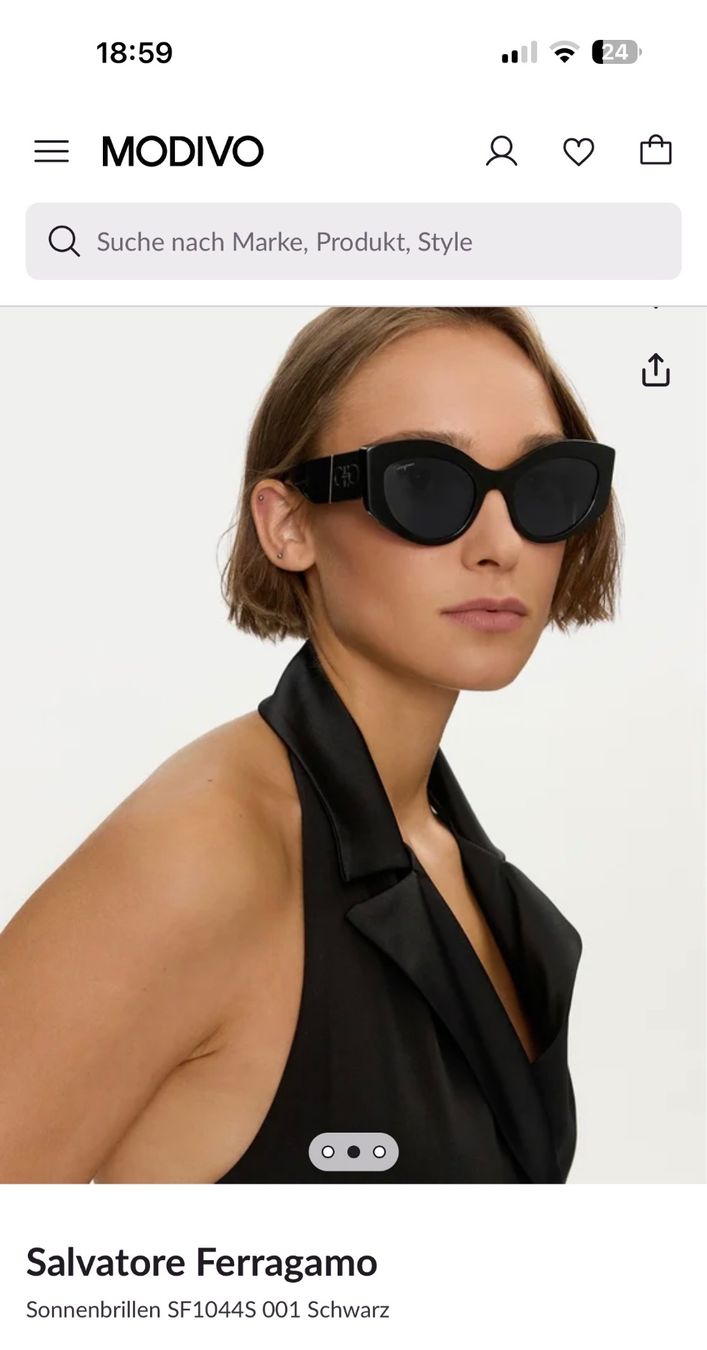 Salvatore Ferragamo Occhiali & Lenti: Salvatore Ferragamo Sonnenbrille schwarz – Nuovo (secondo la descrizione) da Brütten venduto da Rod816 9