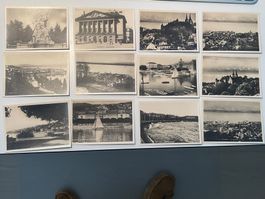 12 antike Photos von Neuchâtel, ca 1930