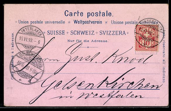 Cartoline postali: Litho Lauterbrunnen, Panorama mit Ort un – Usato da Berlin venduto da bartko-reher 1