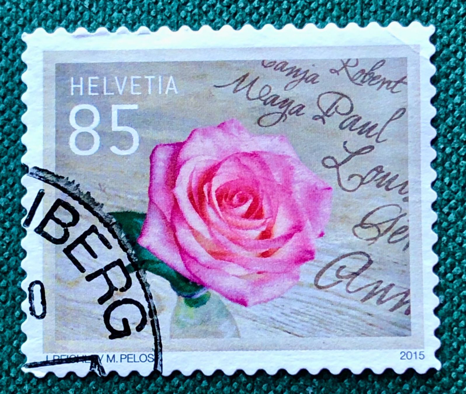 Tutti i francobolli: Nr.1563 Rose Dauermarken GESTEMPELT 2015   – Usato da Aarau venduto da Billa007