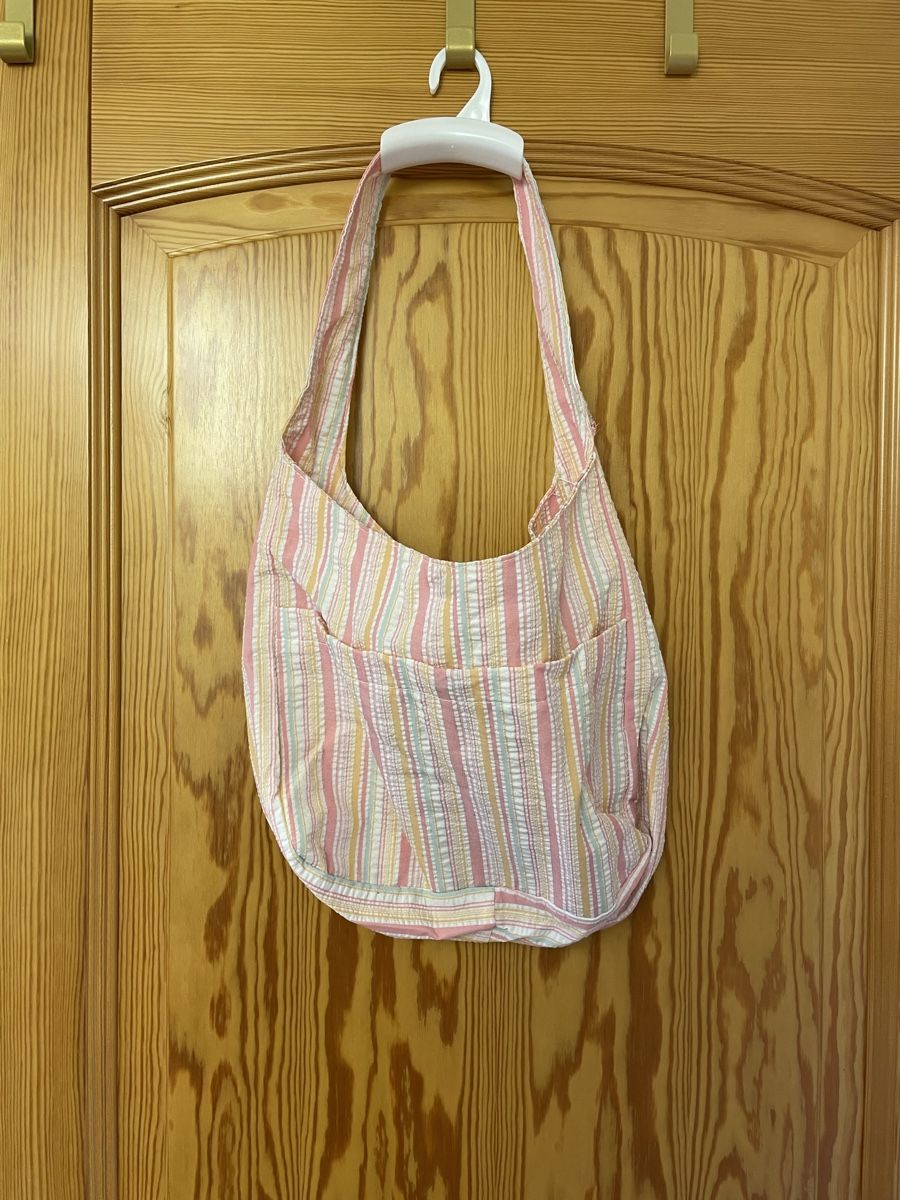 Taschen für Damen: Pinke Schultertasche, gestreift – Neu (gemäss Beschreibung) aus Dittingen von nje_9nlt 1
