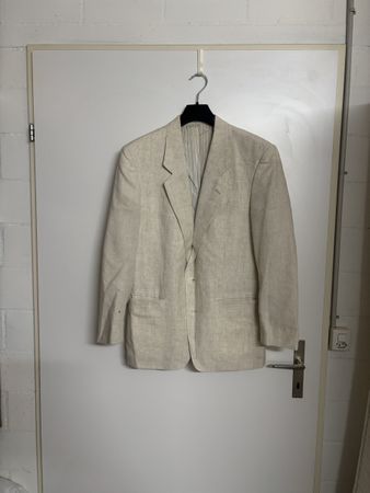Herren Sakko beige Leinen Grösse 50 guter Zustand