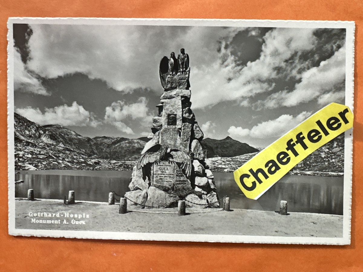 Cartoline postali: Alte Ansichtskarte Gotthard-Hospiz Denkmal A. Guex Top! – Usato da Zürich venduto da Chaeffeler
