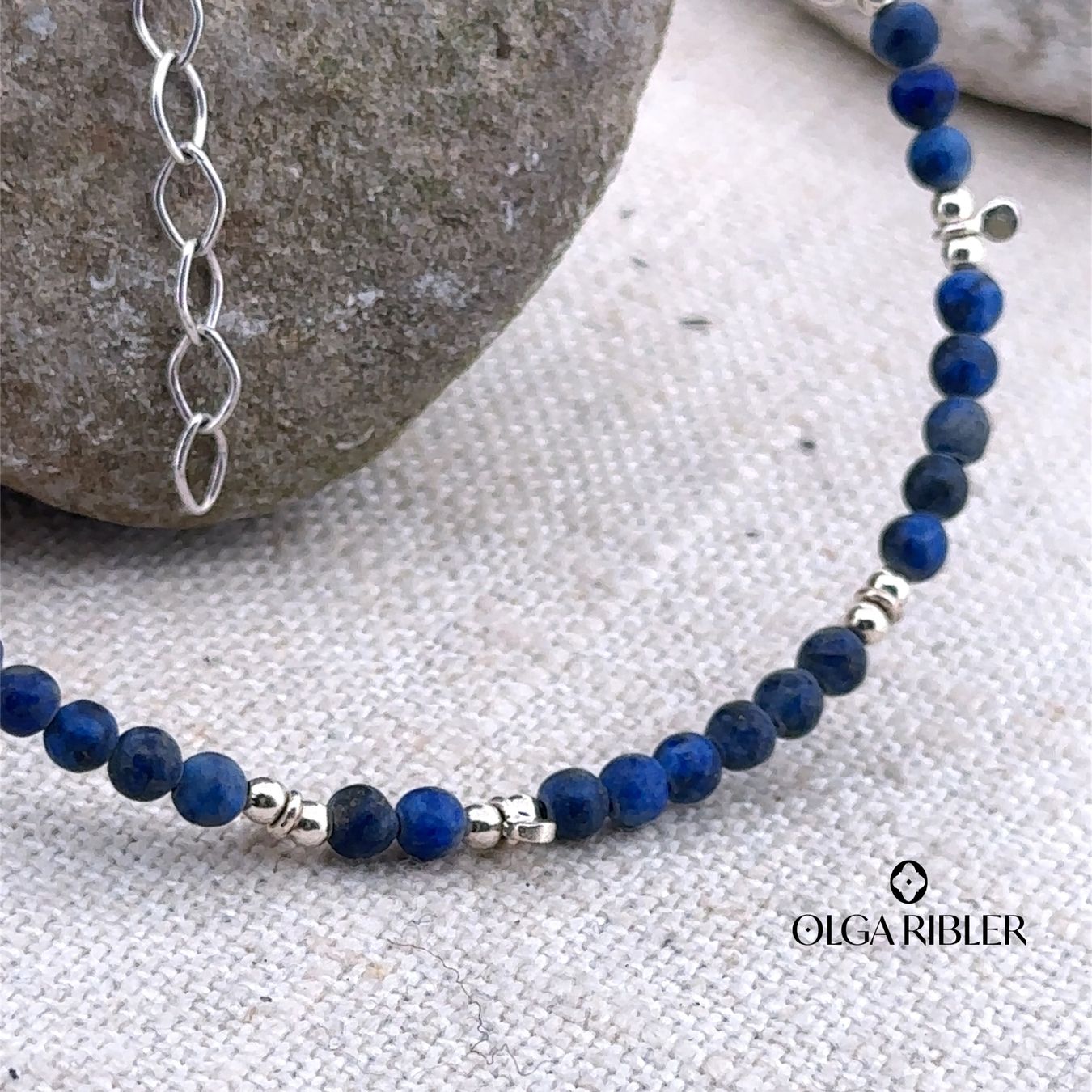 Olga Ribler Bracciali & Braccialetti: Armband mit Lapislazuli – Nuovo (secondo la descrizione) da Luzern venduto da MonikaS03 4