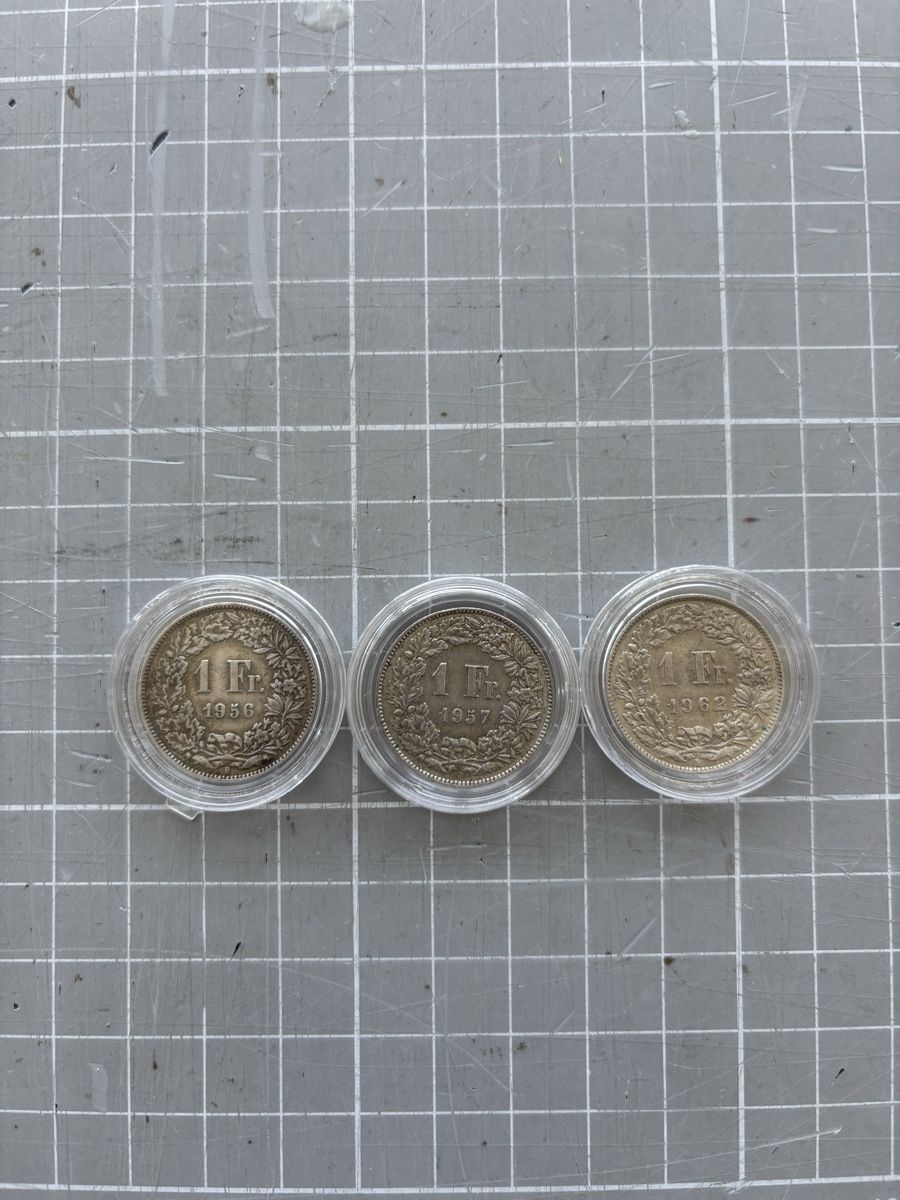 Tutti le monete: 1Franken Silbermünzen Set , 3stk. – Usato da Flawil venduto da Pirar