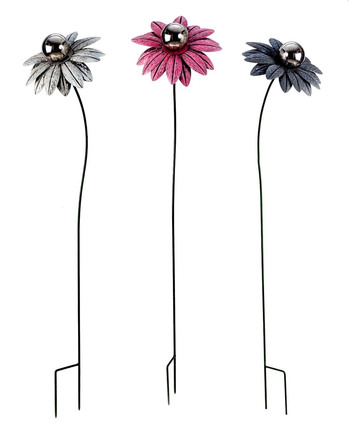 Tutte le decorazioni: 3 x bunte Blumenstecker 90 x 20cm – Nuovo e nell'imballaggio originale da Matzendorf venduto da Gartendeko-Shop