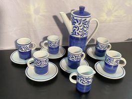 Blau-Weiss Keramik Moccaservice