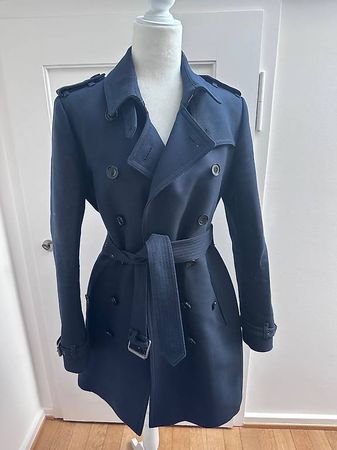 Burberry Brit Trenchcoat Navy Gr. 38 / UK 12 - Wollmix