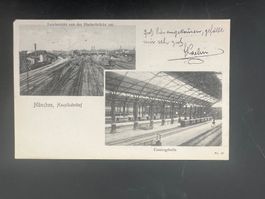 Postkarte München Hauptbahnhof Hackerbrücke 1903 (G2486)