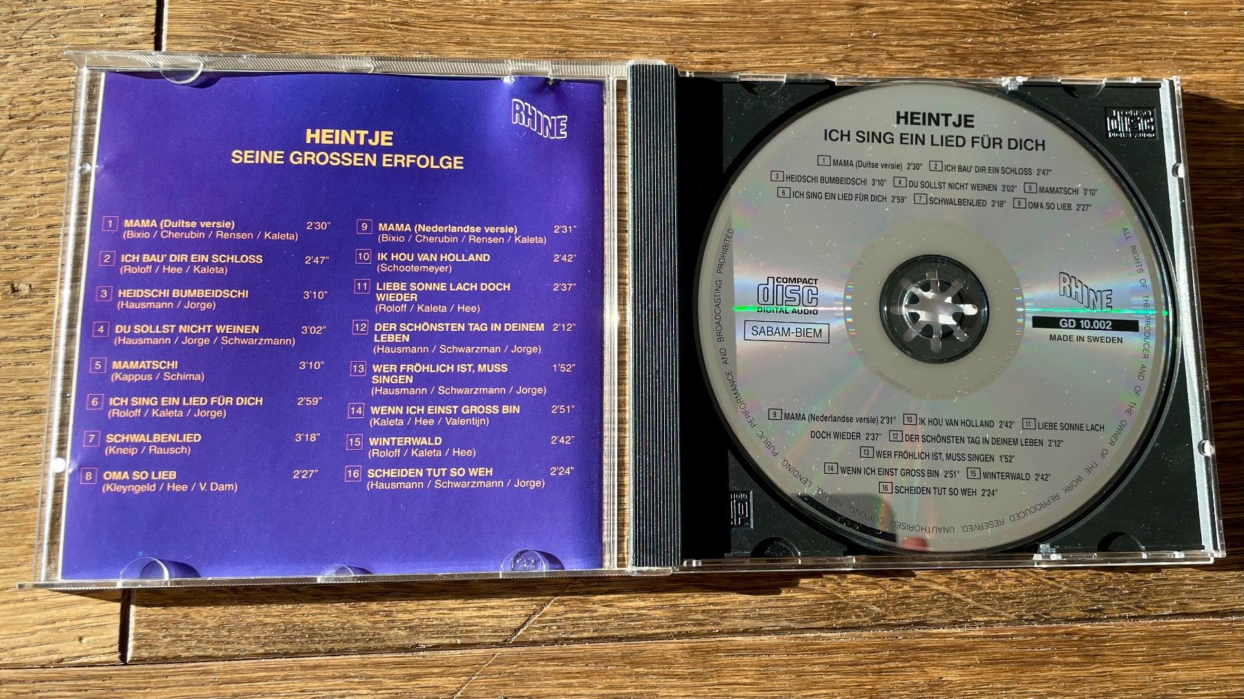 CD: Heintje - Seine grossen Erfolge - CD – Usato da Pontresina venduto da il-bain 2