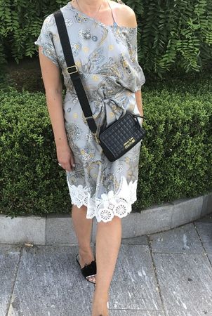 Abito di seta Max Mara Weekend, grigio, tgM/L-Elegante!