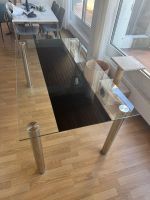 Esstisch Glas Metall Gestell 160x90cm guter Zustand