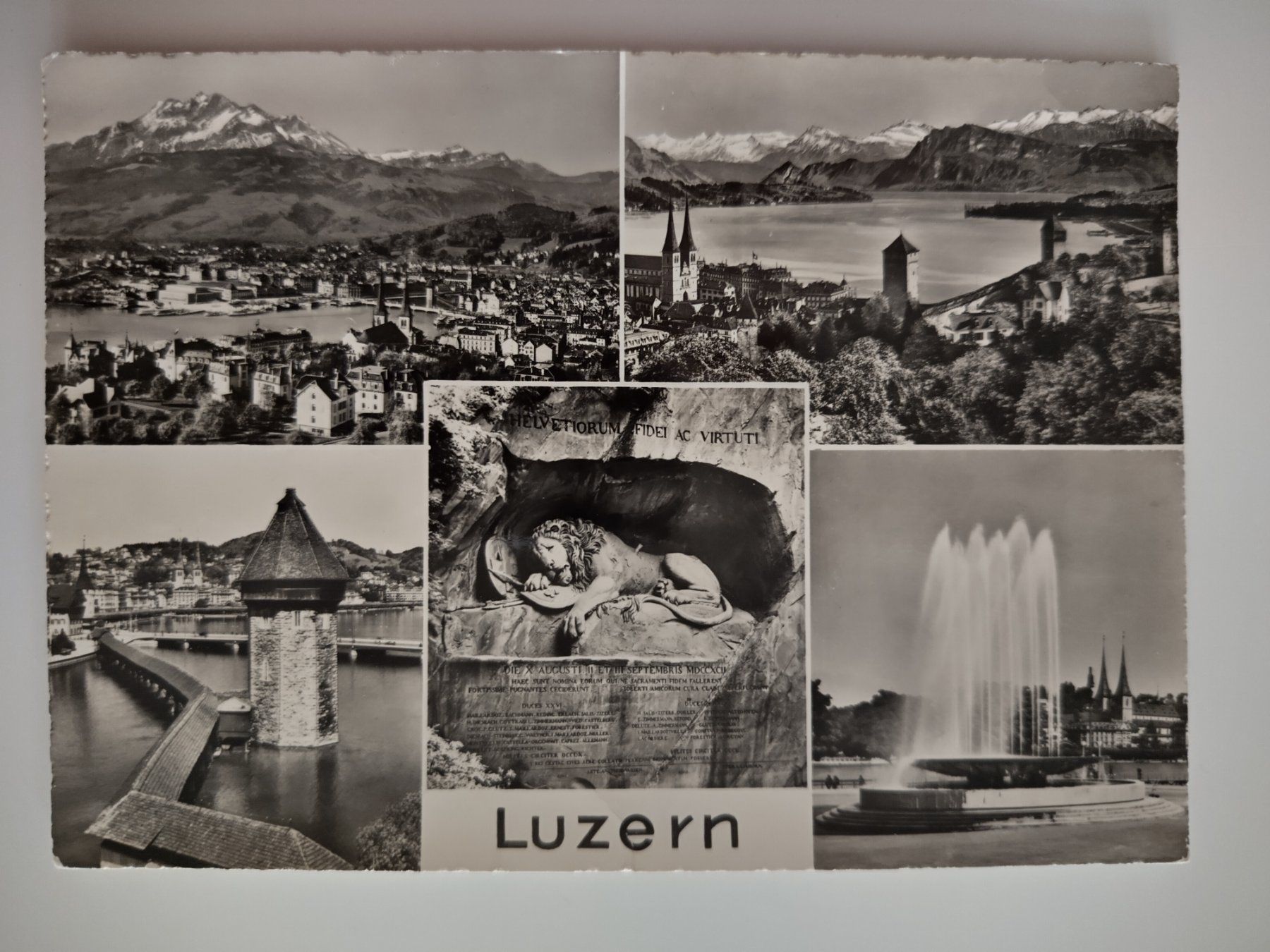 Ansichtskarten: Löwendenkmal etc. von Luzern, Schweiz – Gebraucht aus Ohmstal von Lebensfreude05