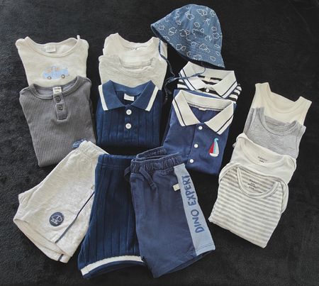 15-teiliges Kleiderpaket Sommer Jungen Gr. 86/92 ☀️💙