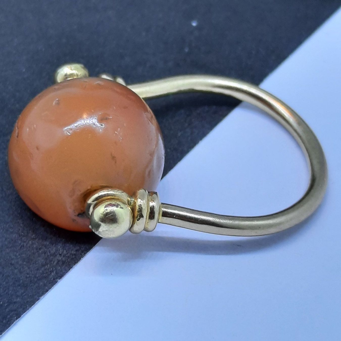 Anelli: Siegelring mir wunderschönem Karneol Edelstein – Usato da Unterägeri venduto da Altgoldschmuck 1