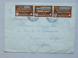 ZENSUR Brief - BASEL 4.IV.42 > BELGIEN, Satz Altstoff d/f/i