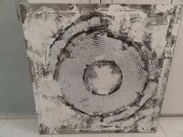 Abstrakter silberner Kreis / Cercle abstrait argenté