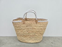 Korb: Shopper oval blanc cassé-ANGEBOT