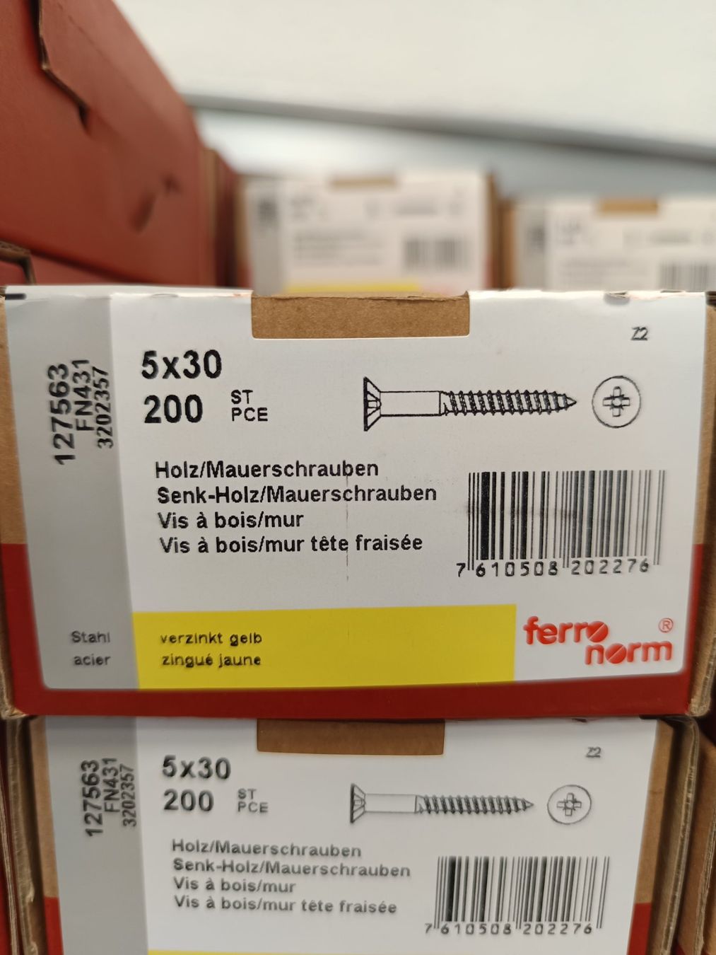 Tous les outils: 156 Packungen neue Holzschrauben 5x30 – Neuf avec emballage d'origine à Rüthi (Rheintal) par Balty
