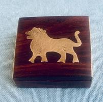 Kleine Schatulle, Holz/Messing