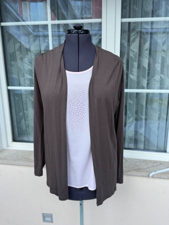 Braune Jacke aus Viskose, Cardigan, Grösse 38