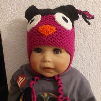 Kindermütze Eule 