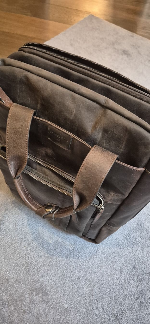 Zaini: Strellsom Brick Lane Rucksack Tasche dunkelbraun – Usato da Uster venduto da Lafosse 4