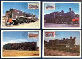 1983 Südafrika-Lokomotiven Maximumkarten Satz Mi- 630 - 633