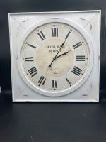 Dekorative Wanduhr | Vintage-Look | Weiss | 60cm