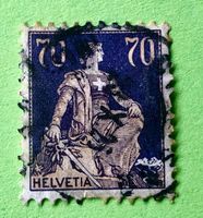 Nr.162 Sitzende Helvetia mit Schwert  GESTEMPELT  
