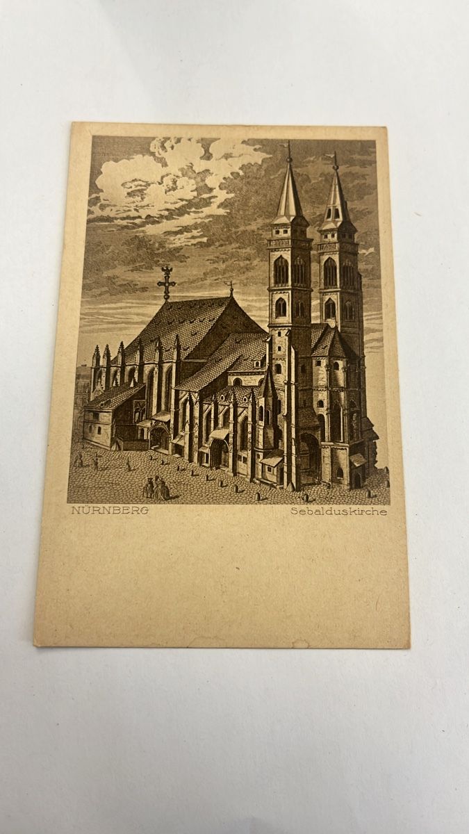 Cartoline postali: Nürnberg, Sebalduskirche, seltene alte Ansichtskarte – Usato da Muttenz venduto da Totkel