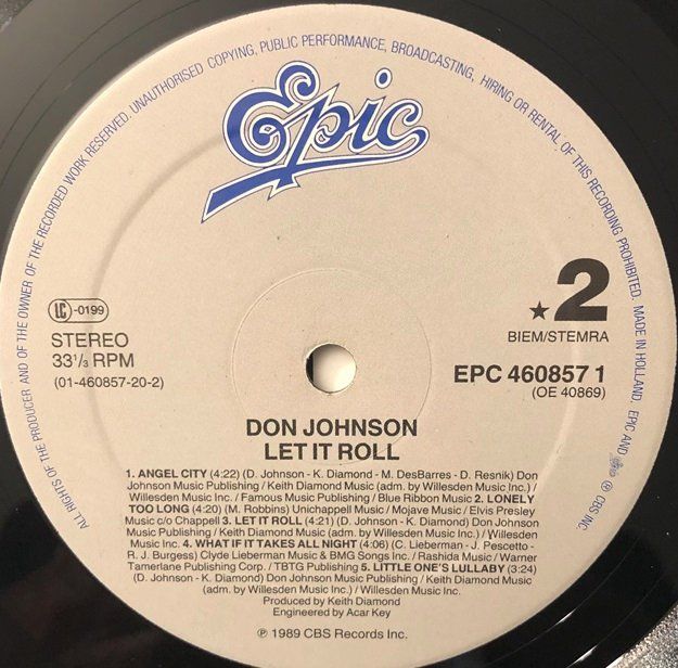 Dischi in vinile: Don Johnson – Let it roll (LP) – Usato da Grüningen venduto da azulvinyl 3