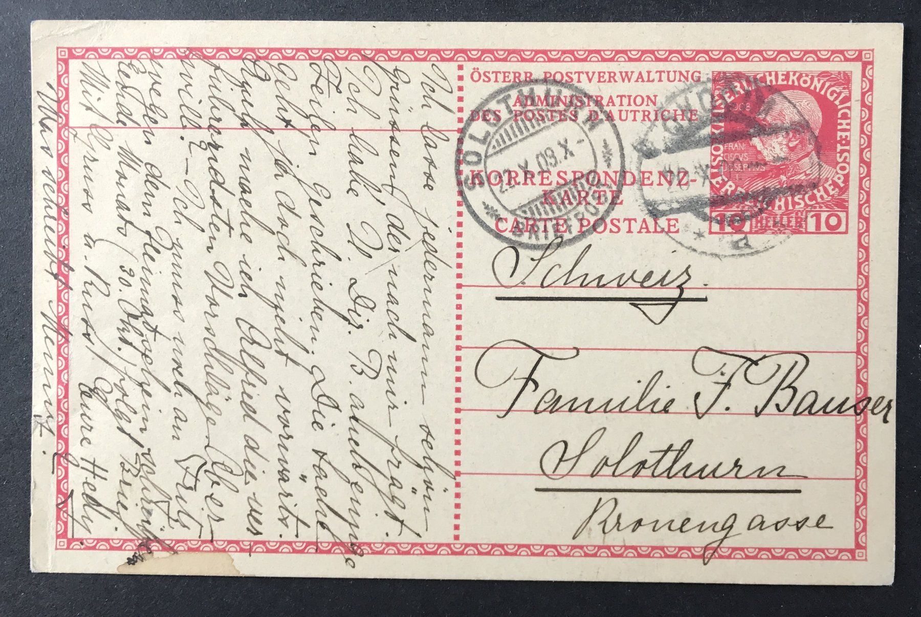 Tutti i francobolli: ANTIKE POSTKARTE – Usato da Ostermundigen venduto da Kari1937