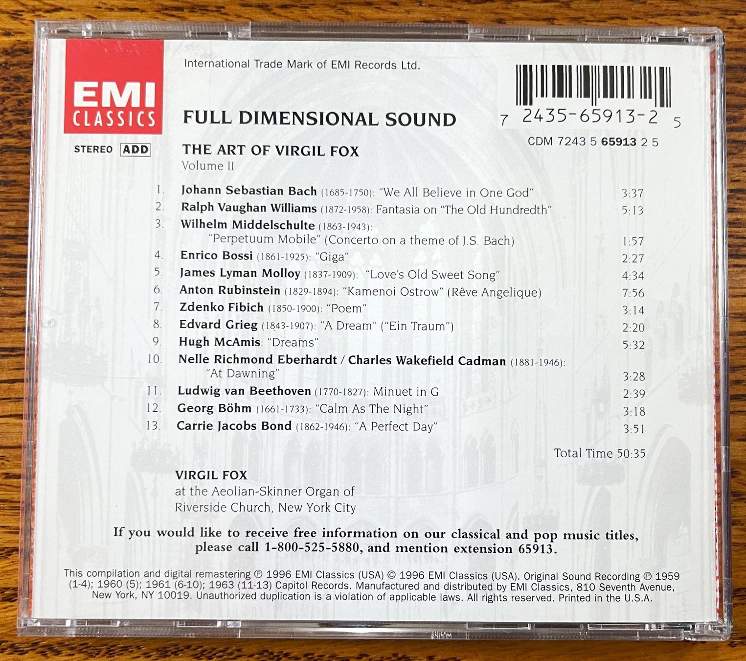 CD: The Art of Virgil Fox: Volume 2 CD – Usato da Oftringen venduto da Vucki 1