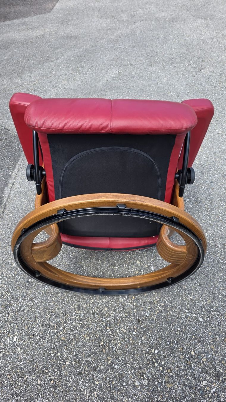 Stressless Sessel: Fauteuil Stressless Magic + Ottoman - Cuir Rouge – Gebraucht aus Le Locle von marylise01 5