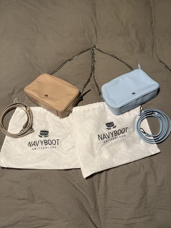 Navyboot Tasche Lackleder + Kette, wie NEU!