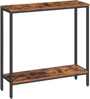 Schmal Konsolentisch mit Ablage, 75 x 22 x 75 cm