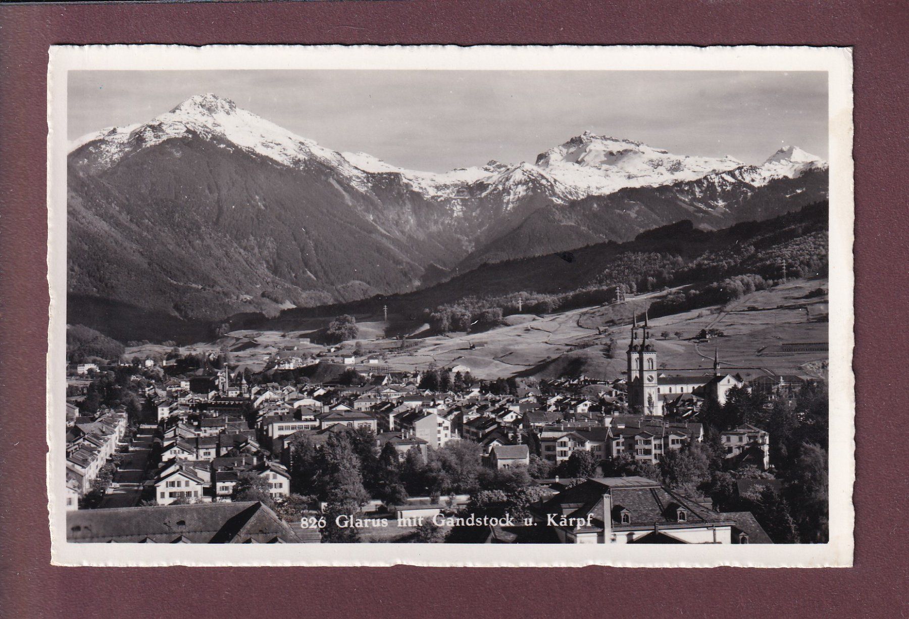Cartoline postali: GLARUS - Gandstock - Kärpf - 1939 – Usato da Pully venduto da nicecards