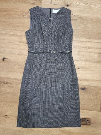 Hugo Boss Kleid, Etui Kleid, Businesskleid, Gr. 36, Grau