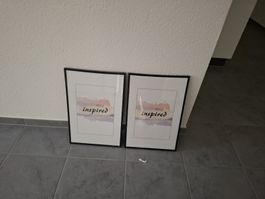 2er Set Bilderrahmen mit Motiv "Stay Inspired" Deko 49